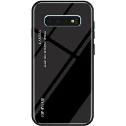 Чохол бампер Primo Gradient Glass для Samsung Galaxy S10 Plus (SMG975) Black - мініатюра 2
