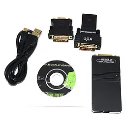 Конвертер USB на VGA/DVI/HDMI Адаптер (Півнішня USB-відеокарта) - мініатюра 5