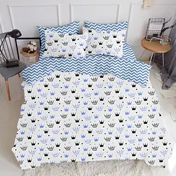 Набір наволочок Cosas Crown 50х70 см блакитний (SetPillow_CrownBlue_ZigZagGrey_50х70) - мініатюра 6