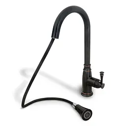 Змішувач для кухні Rea Deco Old black чорний високий REA-B0182, Чорний - мініатюра 2
