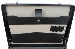 Кейс дипломат великий з екошкіри Portfolio S1645426 Чорний - мініатюра 8