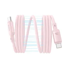 Дата кабель Baseus PicoGo Magnetic Liquid Silicone Type-C to Type-C 240W (1m) (P10376800) Baby Pink - мініатюра 2