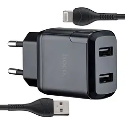 МЗП Hoco N7 Speedy dual port charger set Micro ( EU ) Black