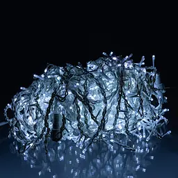 Новорічна гірлянда вулична Garlando 36MWW Бахрома 36 м 600 LED білий провід Біле сяйво - мініатюра 3