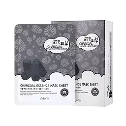 Маска тканинна для обличчя Esfolio Pure Skin Essence Charcoal Mask Sheet з вугіллям