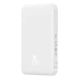 Універсальна мобільна батарея Baseus Magnetic Mini Wireless Fast Charge 5 000 mAh 20W Білий P10022107223-00 деф. пак.