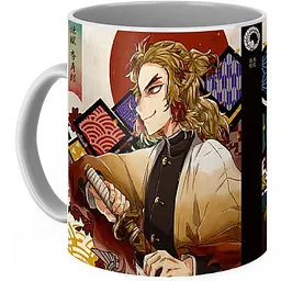 Кухоль GeekLand Demon Slayer: Kimetsu no Yaiba Клинок, що розтинає демонів  Ренгоку та Томіока KY.02.03 330 мл білий - мініатюра 3