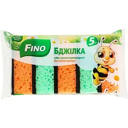 Губки кухонні Fino 5шт Бджілка