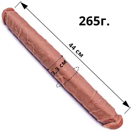 Двосторонній фалоімітатор I’MCUM Double Trouble Тілесний (7970379617694) - мініатюра 2