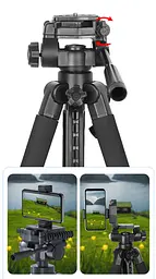 Штатив Sino професійний універсальний 1.7 м чорний (3600S) - мініатюра 6