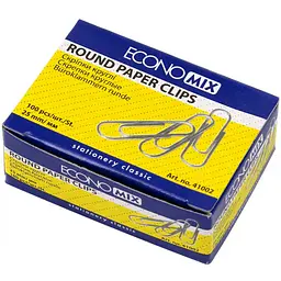 Скріпки Economix 25 мм 100 шт круглі (10) Е41002 - мініатюра 1