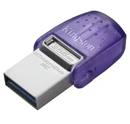 Флеш накопичувач USB 256Gb DataTraveler microDuo 3C, Purple Kingston teh0021074 - мініатюра 2
