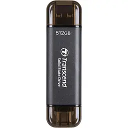 Портативний SSD Transcend 512GB USB 3.1 Gen 2 Type-A + Type-C ESD310 Чорний teh0024710