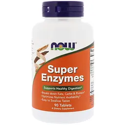 Ензими, Super Enzymes, 90 таблеток Now Foods vit0002227