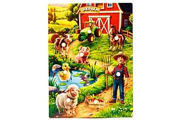 Розвиваюча гра сортер на липучках PuzzleOk Моя ферма для дрібної моторики 3+ (Puz-88755)