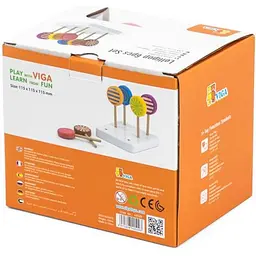 Набір іграшкових льодяників Viga Toys 6 шт. (44529) - мініатюра 6