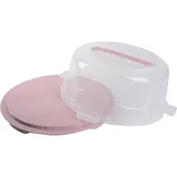 Тортівниця Violet House Pink Powder кругла з кришкою 18х26х37 см (0011 круглая большая PINK POWDER с/к) - мініатюра 2