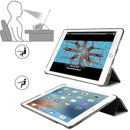 Чохол-книжка BeCover Tri Fold Hard для Apple iPad 9.7 2017/2018 A1822/A1823/A1893/A1954 Black (706863) - мініатюра 6