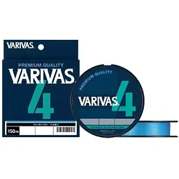 Шнур Varivas PE Line X4 Water Blue 150 m 6.79 kg 0.148 mm 0.8 (1102-VA 13602)