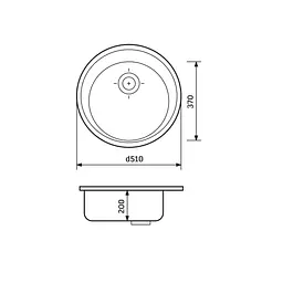 Кухонна мийка Adamant Sun 510x200 сірий 4824296100104, Сірий - мініатюра 3