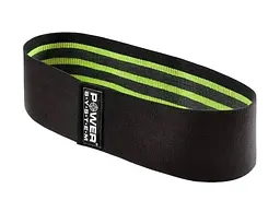 Тканева гумка для фітнесу та спорту Power System PS-4092 Booty Band LVL 2 Black/Green (d_80 см, 12-16 кг) (4092GN-0) - мініатюра 1