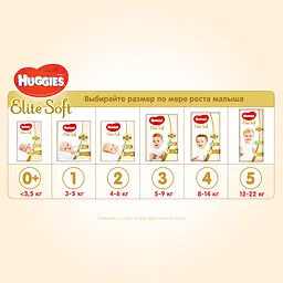 Підгузки Huggies Elite Soft 1 (3-5 кг), 25 шт. - мініатюра 10