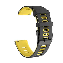 Силіконовий ремінець Rage для Amazfit GTR 4 GTR 3 GTR 3 Pro GTR 2 GTR 2e GTR 47mm Stratos - чорно-жовтий ширина кріплення 22мм Watchbands (W25-6WB29974600) - мініатюра 2