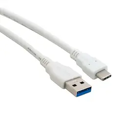 Кабель USB AM - Type-C, 1 м, білий, Extradigital (KBU1673)