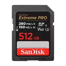 Карта пам'яті SanDisk 512GB SDXC class 10 UHS-II U3 V60 (SDSDXEP-512G-GN4IN)