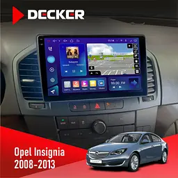 Штатна магнітола Opel Insignia 2008-2013 Decker D9-009 4x64, DSP, 4G, 2k Decker (НФ-00008359)