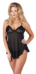 Сорочка Cottelli Lingerie Ruffles, L (чорний)