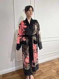 Кімоно жіноче з плюшевого велюру Sakura 29477 L - мініатюра 6