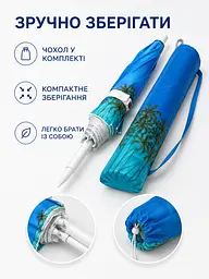 Пляжна парасолька ромашка 2 м синя з пальмами від сонця з Anti-UV покриттям і чохлом (49676129) - мініатюра 7