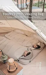 Спальний мішок з капюшоном Naturehike B400 NH21MSD11 бежевий - мініатюра 9