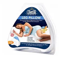 Ортопедична подушка для ніг Contour Leg Pillow з ефектом пам'яті під коліна та стегна 23х23х14,5 см - мініатюра 3