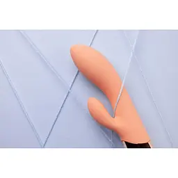 Вібратор-кролик Loveline Ultra Soft Silicone 22 см (помаранчевий) - мініатюра 20
