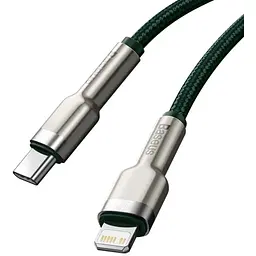 Кабель Baseus Cafule Metal USB-C to Lightning PD 20W 2m Green (CATLJK-B06) [169513] - мініатюра 3