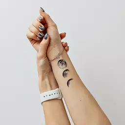 Тату тимчасове Фази Місяця Tattooshka L-24 Чорний shop (5805800012872) - мініатюра 4
