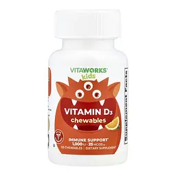 Вітамін D3 VitaWorks (Kids Vitamin D) - 120 chewables