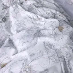Підковдра MirSon Сатин Silver Petals 110x140 см (2200011122427) - мініатюра 4