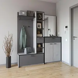 Передпокій Moreli FKO-0002 1690x1880x380 мм Бетон Тефра/Антрацит