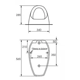 Пісуар Cersanit Apollo K11-0024 A100 KPL заднє підведення Білий 30412 - мініатюра 3