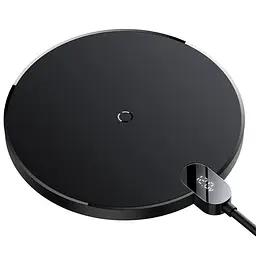 Бездротовий зарядний пристрій Baseus Digital LED Display Wireless Charger Gen2 15W (CCED000001) Black [78282] - мініатюра 2