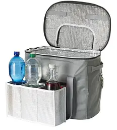 Термосумка Crivit 35L сумка-холодильник зі знімним пластиковим пакетом Серая - мініатюра 5