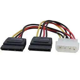 Кабель живлення Molex 4 pin - 2 x SATA power Female (S0449)