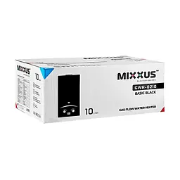 Газова колонка Mixxus GWH-0210 Basic Black димохідна 10 л/хв WH0023 - мініатюра 7
