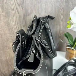 Сумка жіноча велика містка на кожен день Чорна (1226Н) - мініатюра 7
