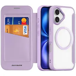 Чохол-книжка Dux Ducis Skin X Pro with MagSafe для Apple iPhone 17 6.3" Purple Pink