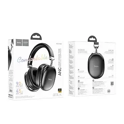Бездротові накладні навушники HOCO W35 Max Auspicious ANC noise reduction BT headphones Black (6942007631280) - мініатюра 2