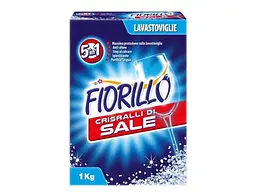 Сіль для посудомийних машин FIORILLO 1кг для пом'якшення води 1кг Sale per Lavastoviglie 5в1 Кристалізована